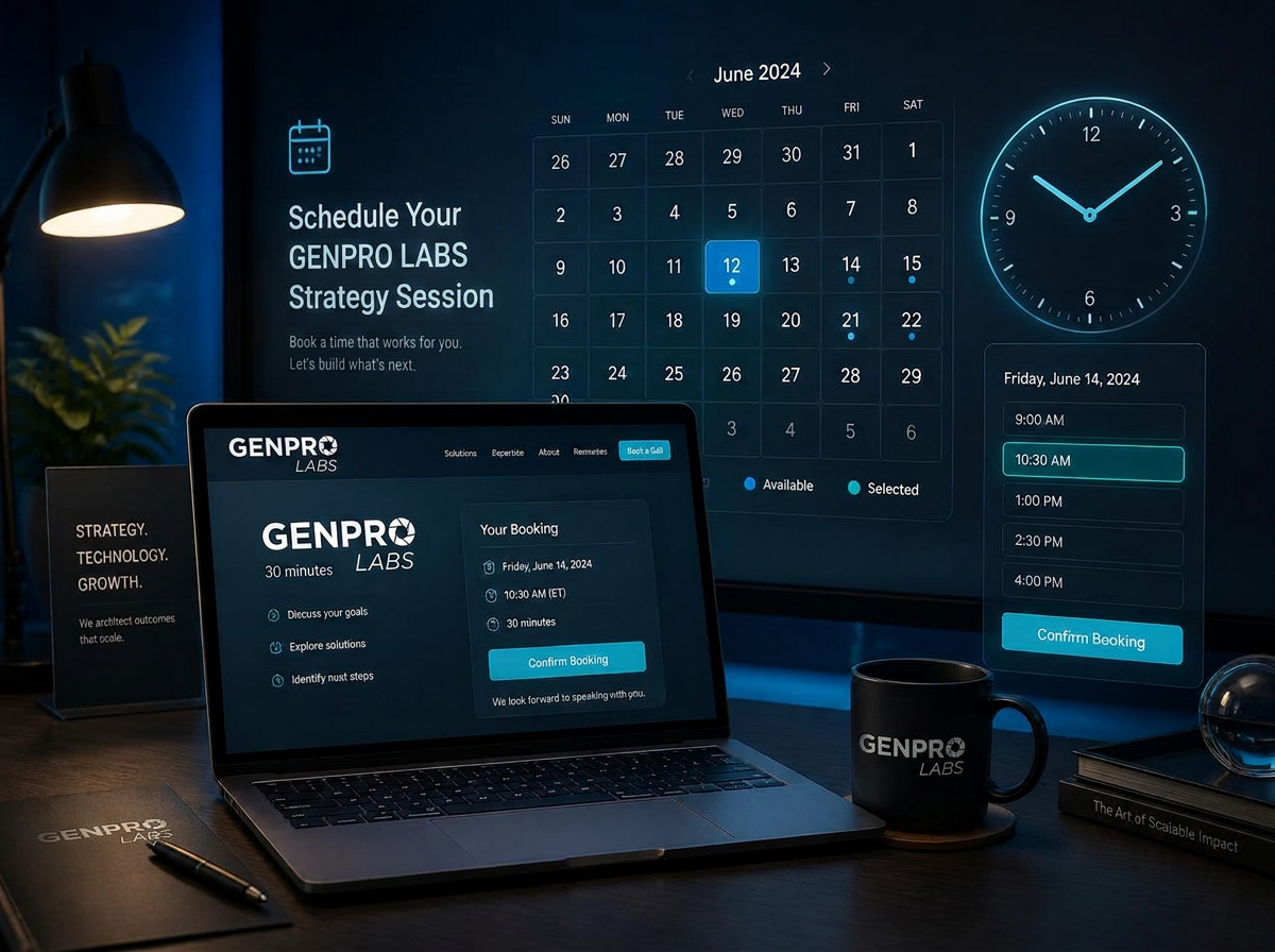 Scheduling a strategy call with GENPRO LABS